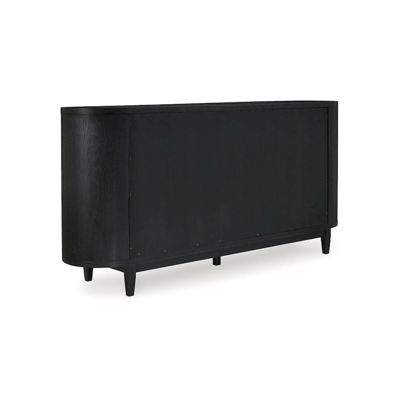 Black/Gray Two-Tone Sideboard — W 74.13 x D 17.13 x H 35.13