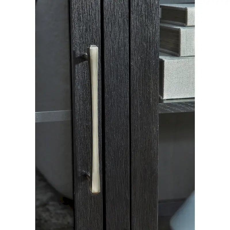 Black/Gray Two-Tone Sideboard — W 74.13 x D 17.13 x H 35.13