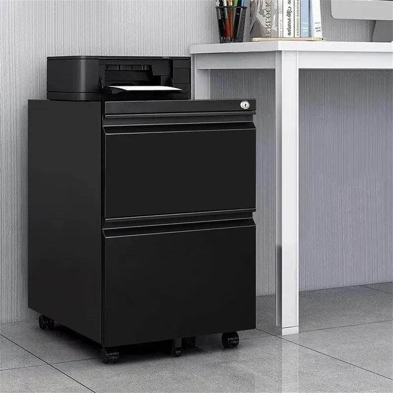 2-Drawer Mobile File Cabinet with Lock - 17D x 24W x 15H