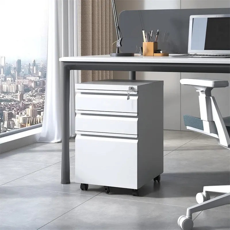 3 Drawer Mobile File Cabinet