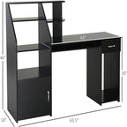 Computer Desk with Storage Shelves