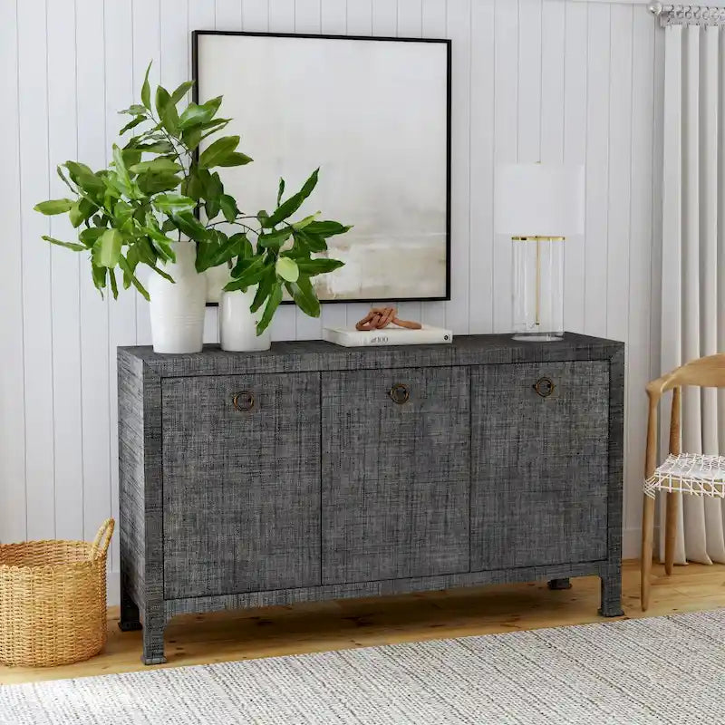 3-Door Raffia 60 Sideboard
