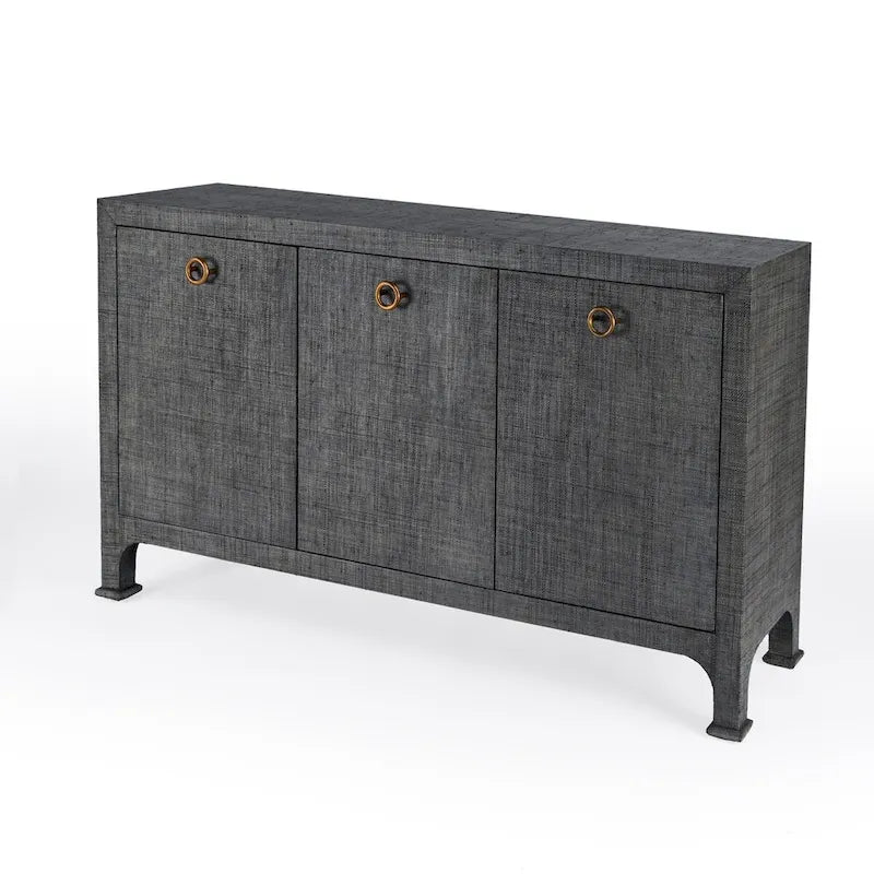 3-Door Raffia 60 Sideboard