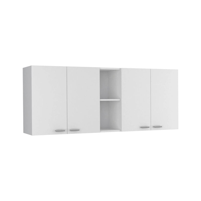 Wall Cabinet: Double-door design with a white finish—high-quality and durable.