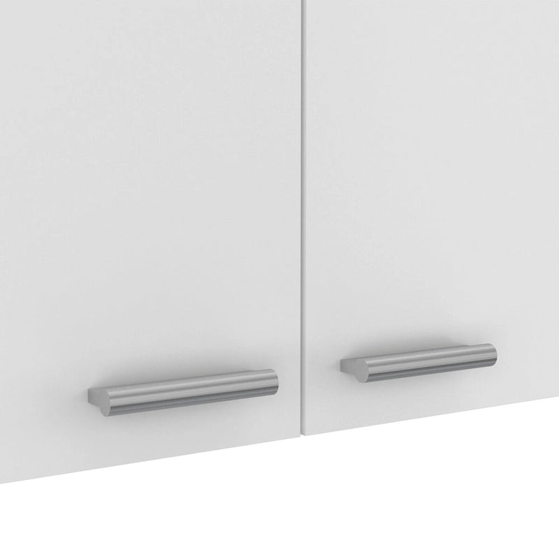 Wall Cabinet: Double-door design with a white finish—high-quality and durable.
