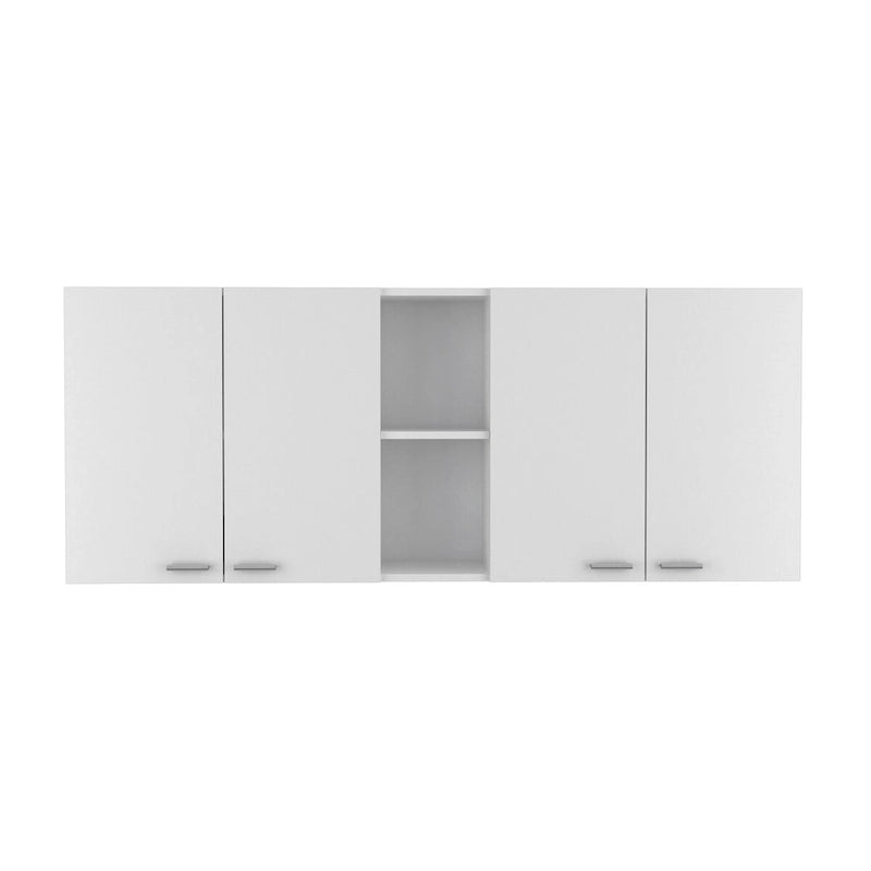 Wall Cabinet: Double-door design with a white finish—high-quality and durable.
