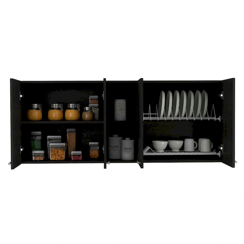 Wall Cabinet: Double-door design with a white finish—high-quality and durable.