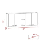 Wall Cabinet: Double-door design with a white finish—high-quality and durable.