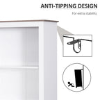 Freestanding Storage Cabinet,Bathroom Linen Tower,Buffet Cabinet