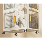 4-Tier Rolling Storage bookcase with Wheels for Living room, Office