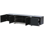 White & Black Contemporary Rectangle Design TV Stand - 74.8W x 13.7D x 17.7H