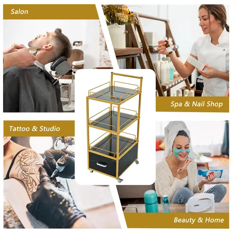 Beauty Salon Storage Trolley Cart
