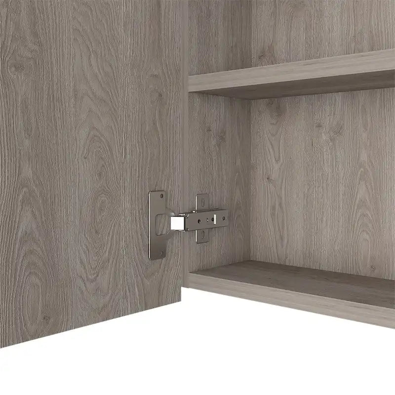 Armoire à pharmacie, trois étagères intérieures, porte simple, deux étagères extérieures, finition Wengé noir