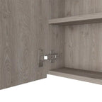 Armoire à pharmacie, trois étagères intérieures, porte simple, deux étagères extérieures, finition Wengé noir