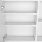 Armoire à pharmacie, trois étagères intérieures, porte simple, deux étagères extérieures, finition Wengé noir