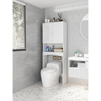 White Over-the-Toilet Storage Cabinet with Shelves