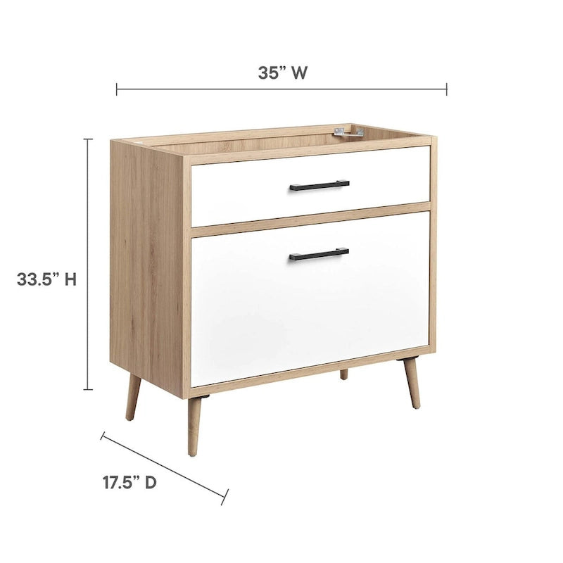 36 Bathroom Vanity Cabinet - Sink Basin Not Included