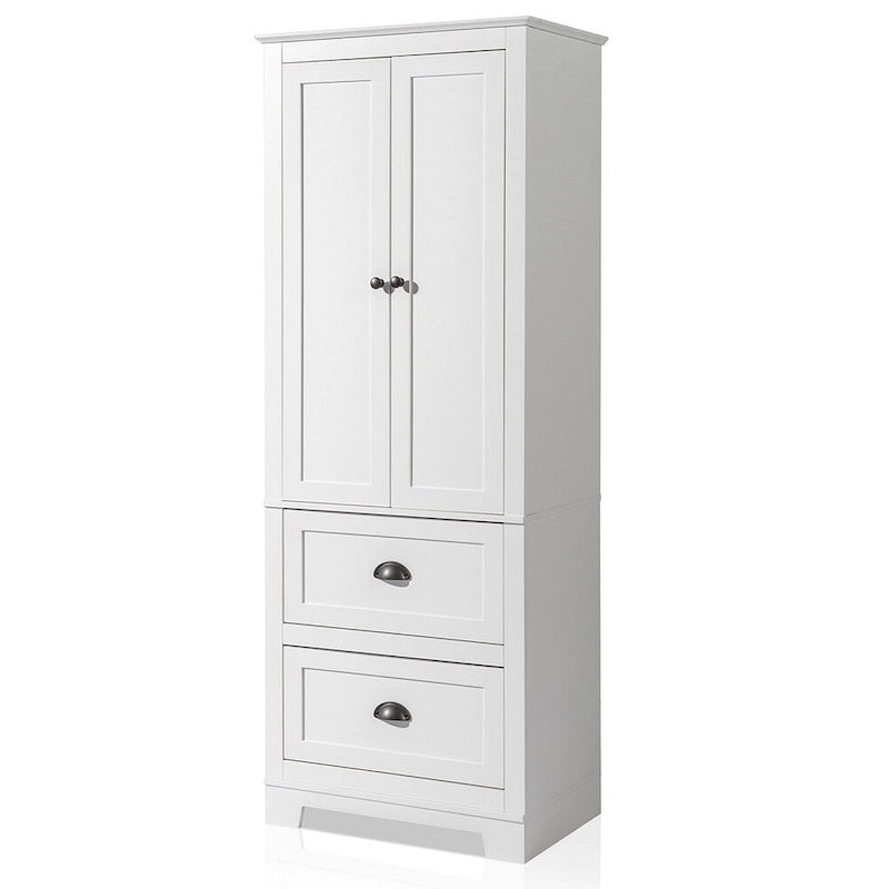 2 Doors 2 Pumps Bathroom Cabinet, White