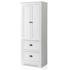 2 Doors 2 Pumps Bathroom Cabinet, White