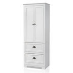 2 Doors 2 Pumps Bathroom Cabinet, White