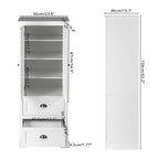 2 Doors 2 Pumps Bathroom Cabinet, White