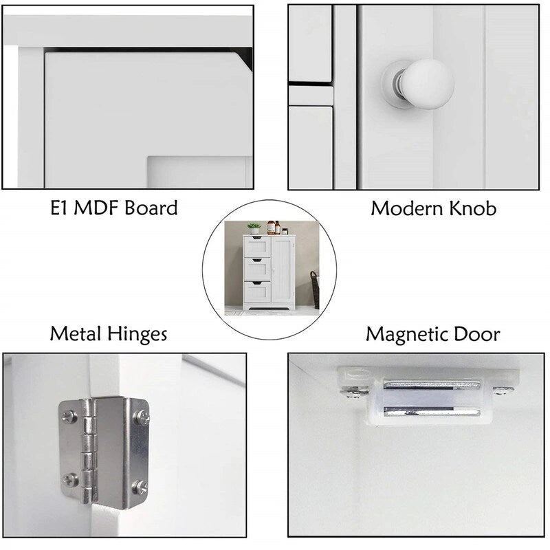 Bathroom Storage Cabinet - 11.81D x 23.62W x 31.89H