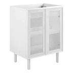 24 Perforated Metal Bathroom Vanity Cabinet (Sink Basin Not Included)