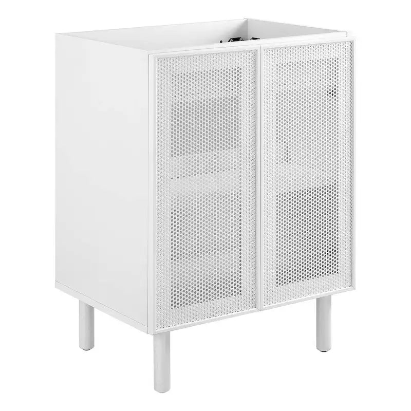 24 Perforated Metal Bathroom Vanity Cabinet (Sink Basin Not Included)