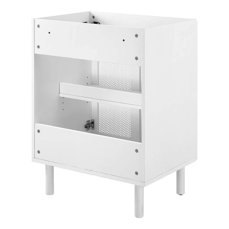 24 Perforated Metal Bathroom Vanity Cabinet (Sink Basin Not Included)