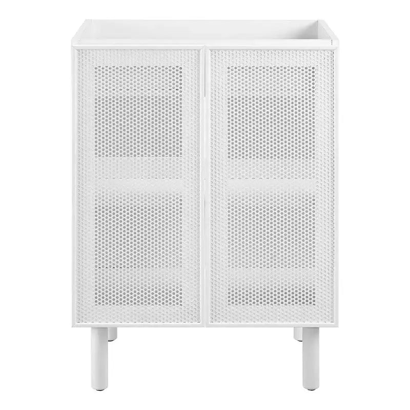 24 Perforated Metal Bathroom Vanity Cabinet (Sink Basin Not Included)