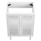 24 Perforated Metal Bathroom Vanity Cabinet (Sink Basin Not Included)