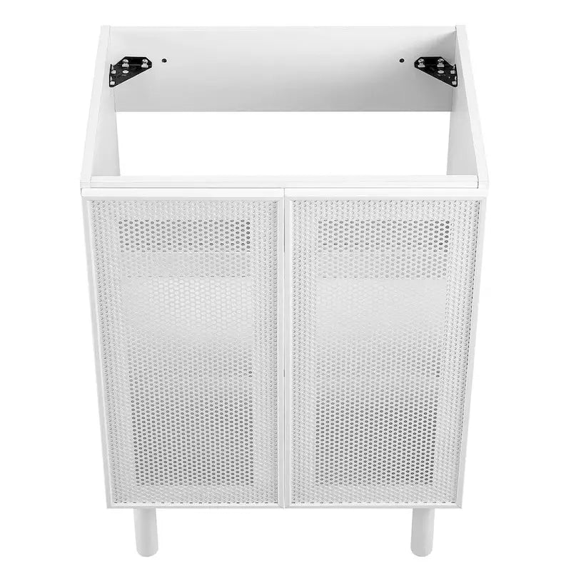 24 Perforated Metal Bathroom Vanity Cabinet (Sink Basin Not Included)