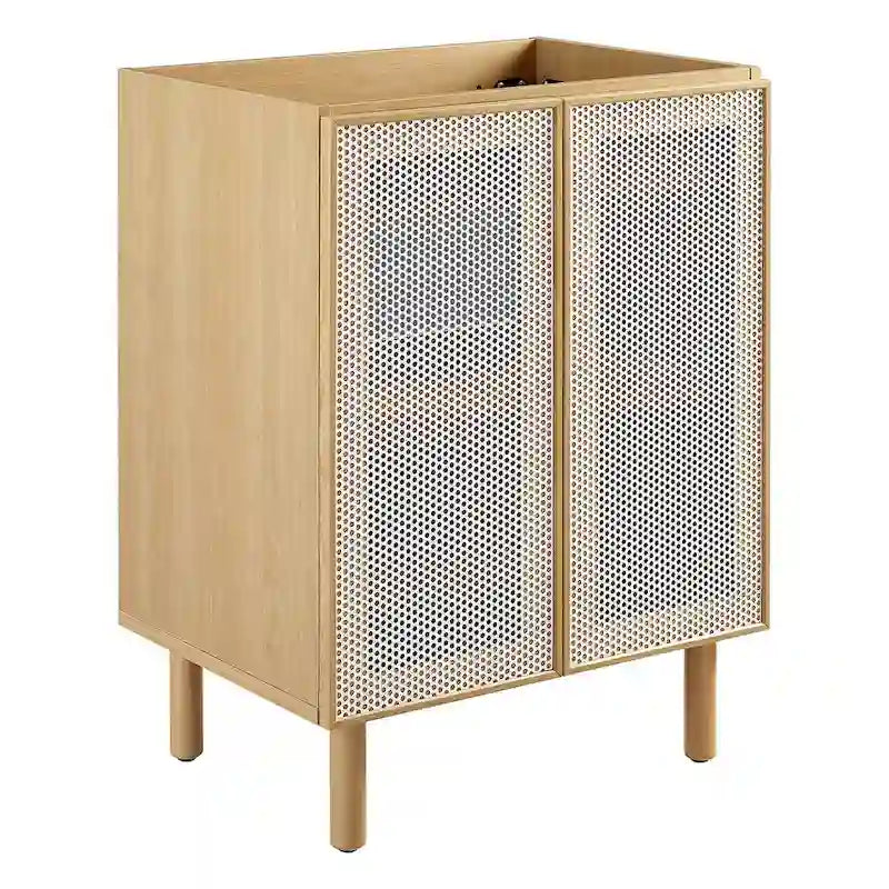 24 Perforated Metal Bathroom Vanity Cabinet (Sink Basin Not Included)
