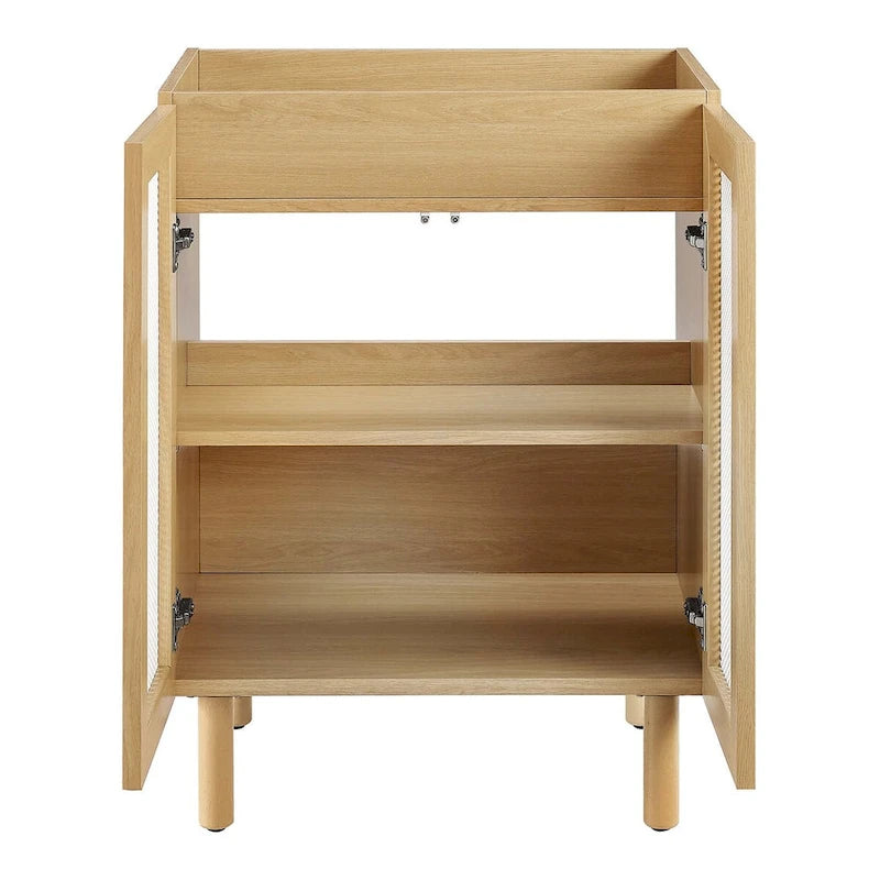 24 Perforated Metal Bathroom Vanity Cabinet (Sink Basin Not Included)