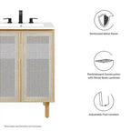 24 Perforated Metal Bathroom Vanity Cabinet (Sink Basin Not Included)