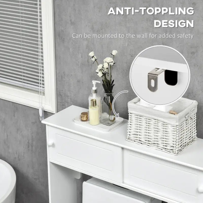 Over the Toilet Bathroom Cabinet with Adjustable Shelves