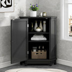 Triangle Corner Bathroom Storage Cabinet with Adjustable Shelf