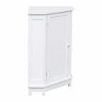 Triangle Corner Bathroom Storage Cabinet with Adjustable Shelf