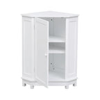 Triangle Corner Bathroom Storage Cabinet with Adjustable Shelf