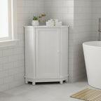 Triangle Corner Bathroom Storage Cabinet with Adjustable Shelf