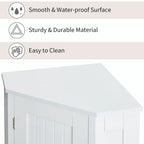 Triangle Corner Bathroom Storage Cabinet with Adjustable Shelf