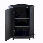 Triangle Corner Bathroom Storage Cabinet with Adjustable Shelf
