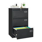 Filing Cabinet Lateral File Cabinet 3 Drawer,Locking Metal File Cabinets Three Drawer, Office Filing Cabinet with Lock Drawers