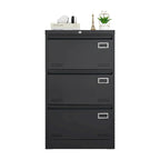 Filing Cabinet Lateral File Cabinet 3 Drawer,Locking Metal File Cabinets Three Drawer, Office Filing Cabinet with Lock Drawers