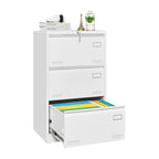 Filing Cabinet Lateral File Cabinet 3 Drawer,Locking Metal File Cabinets Three Drawer, Office Filing Cabinet with Lock Drawers